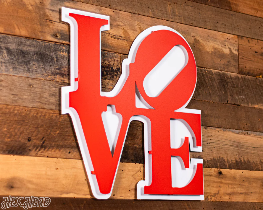"LOVE" 3D Vintage Metal Wall Art - Image 4