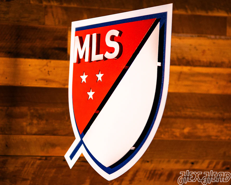 CLOSE OUT - Major League Soccer Shield 3D Vintage Metal Wall Art - Image 4