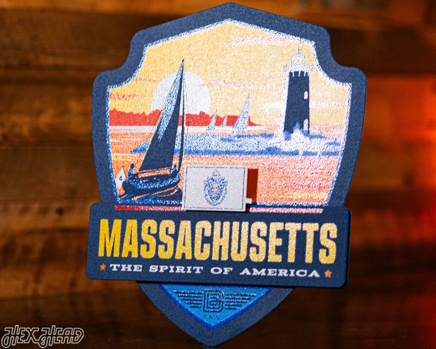 Massachusetts State Badge 3D Metal Wall Art - Image 4