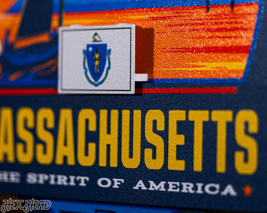 Massachusetts State Badge 3D Metal Wall Art - Image 5