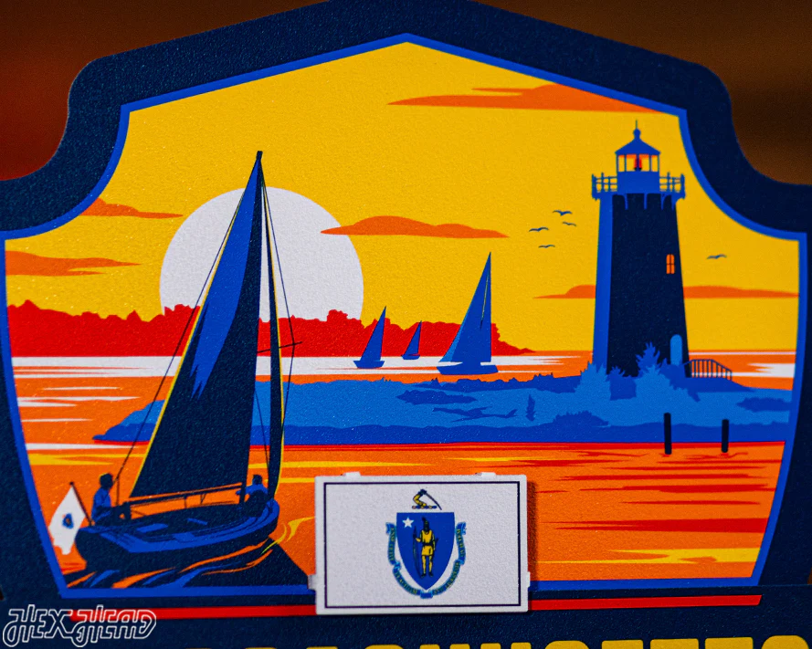 Massachusetts State Badge 3D Metal Wall Art - Image 7