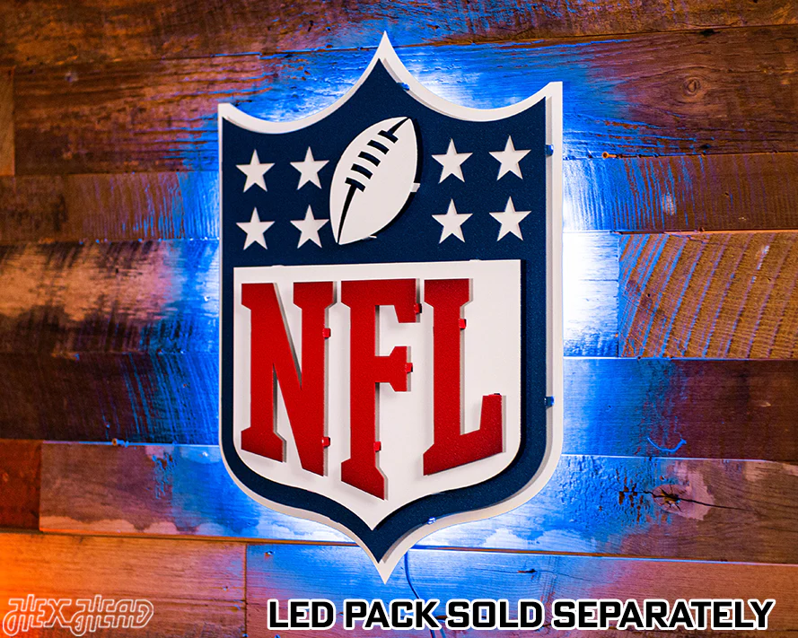 National Football League Shield 3D Vintage Metal Wall Art - Image 3