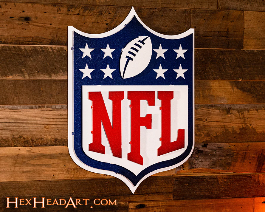 National Football League Shield 3D Vintage Metal Wall Art - Image 4