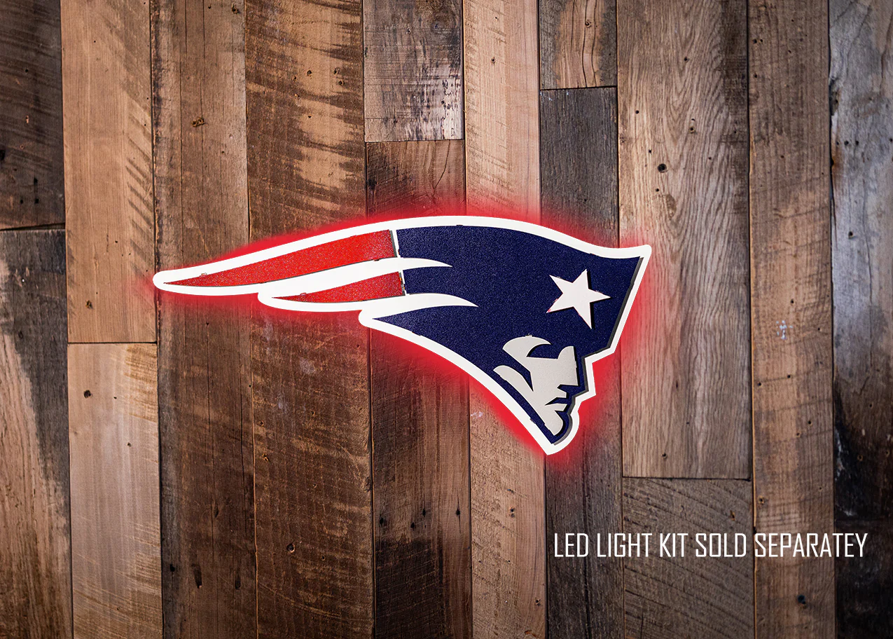 New England Patriots 3D Vintage Metal Wall Art - Image 3