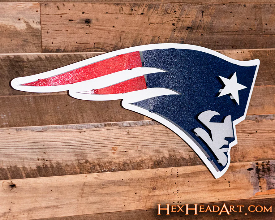 New England Patriots 3D Vintage Metal Wall Art - Image 4