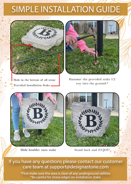 New England Patriots Design-A-Stone Landscape Art Address Stone - Image 6