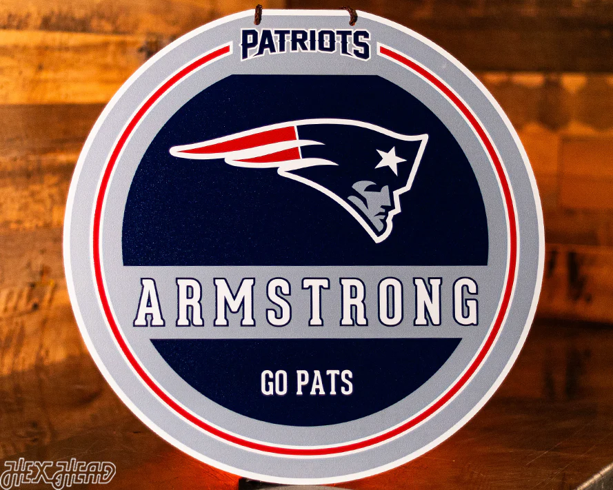 New England Patriots Personalized Monogram Metal Art - Image 3
