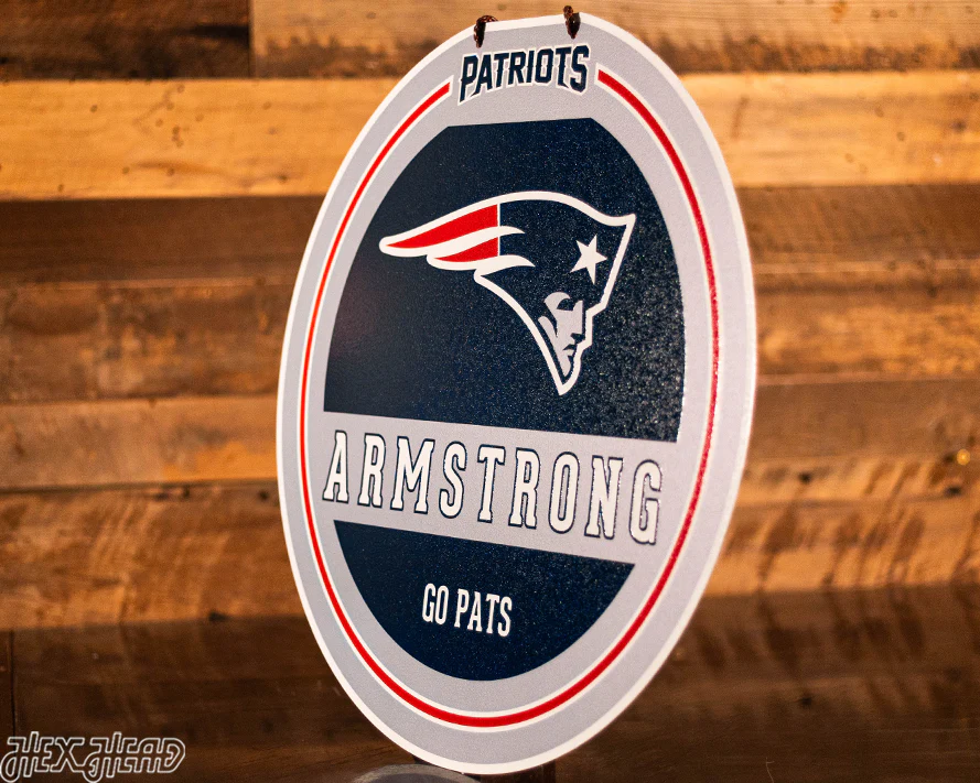 New England Patriots Personalized Monogram Metal Art - Image 5