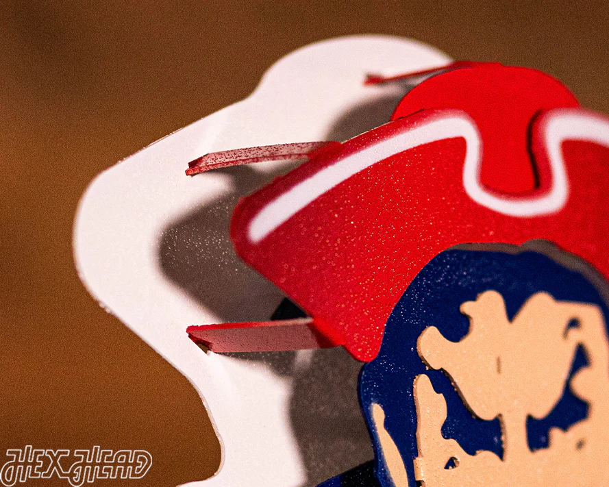 New England Patriots Throwback "1961 Pat Patriot" 3D Vintage Metal Wall Art - Image 10