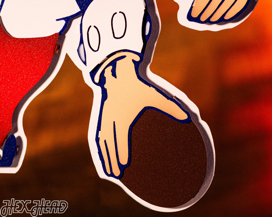 New England Patriots Throwback "1961 Pat Patriot" 3D Vintage Metal Wall Art - Image 5