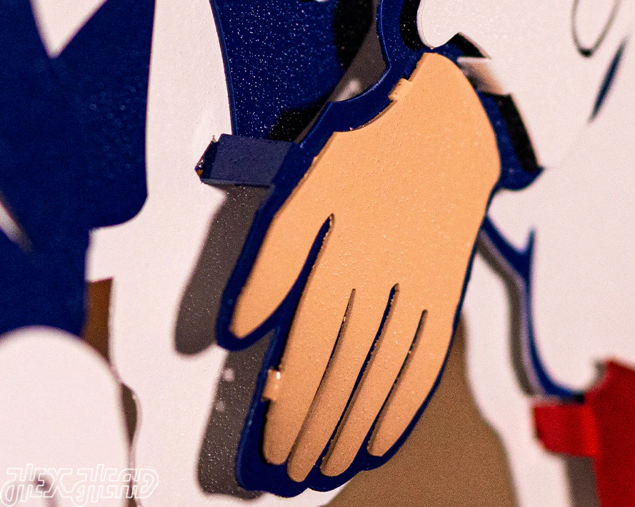 New England Patriots Throwback "1961 Pat Patriot" 3D Vintage Metal Wall Art - Image 8