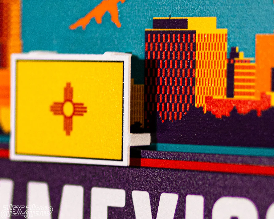 New Mexico State Badge 3D Metal Wall Art - Image 6