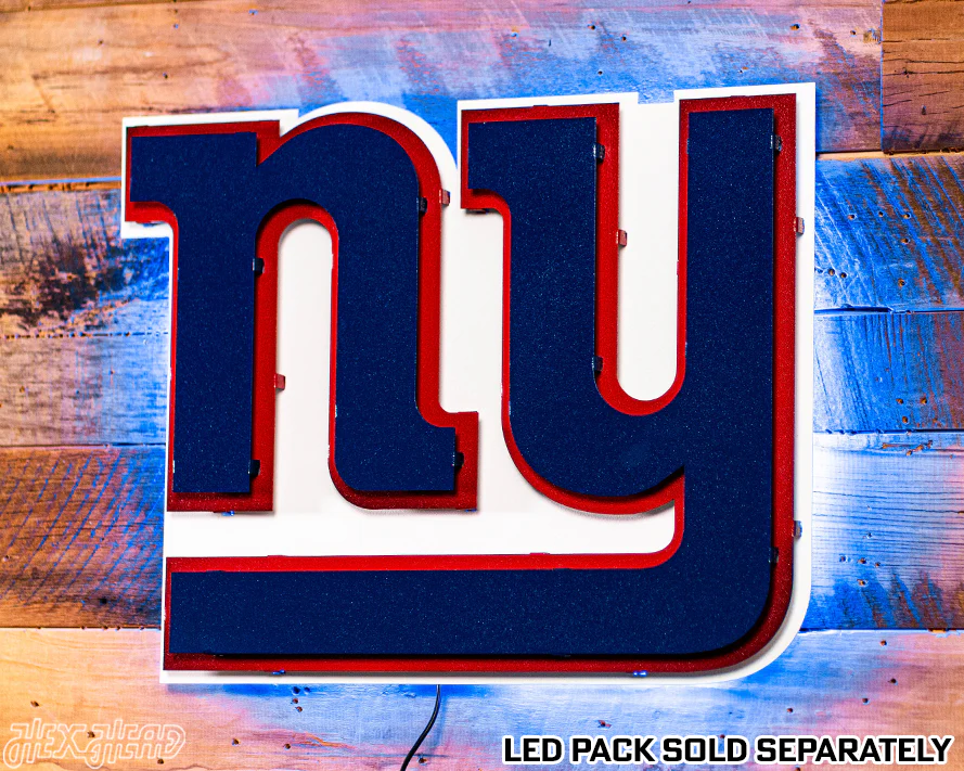 New York Giants "NY" 3D Vintage Metal Wall Art - Image 3