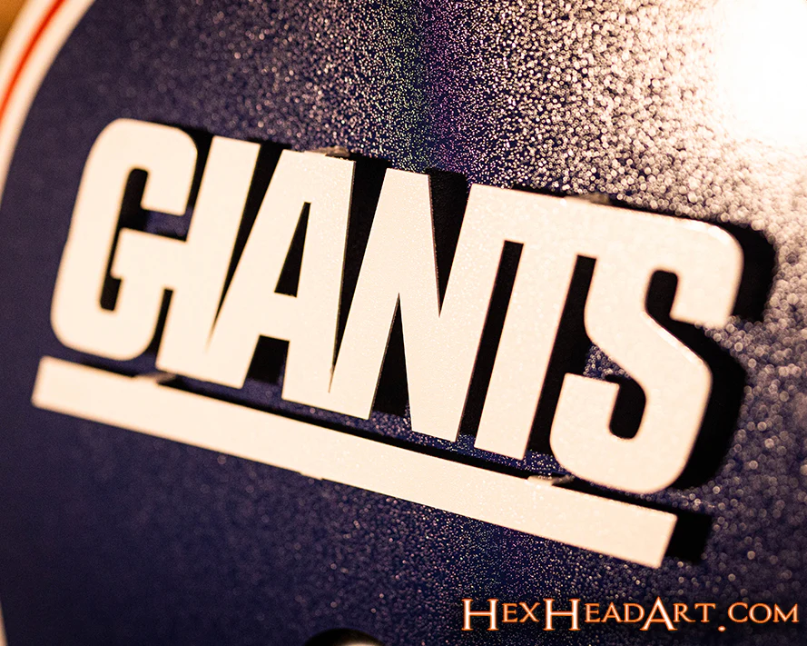 New York Giants Retro Helmet 3D Vintage Metal Wall Art - Image 11