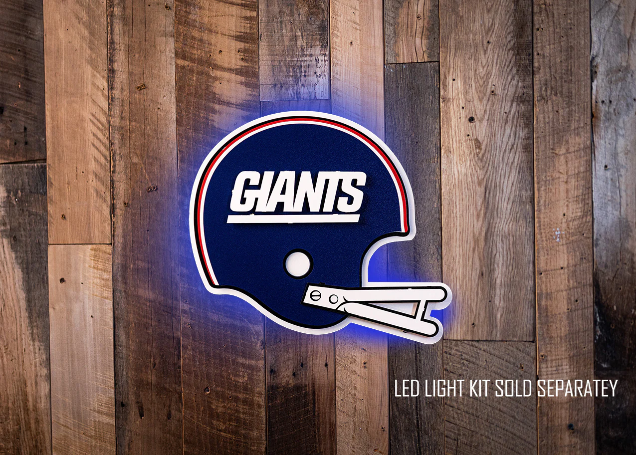 New York Giants Retro Helmet 3D Vintage Metal Wall Art - Image 3