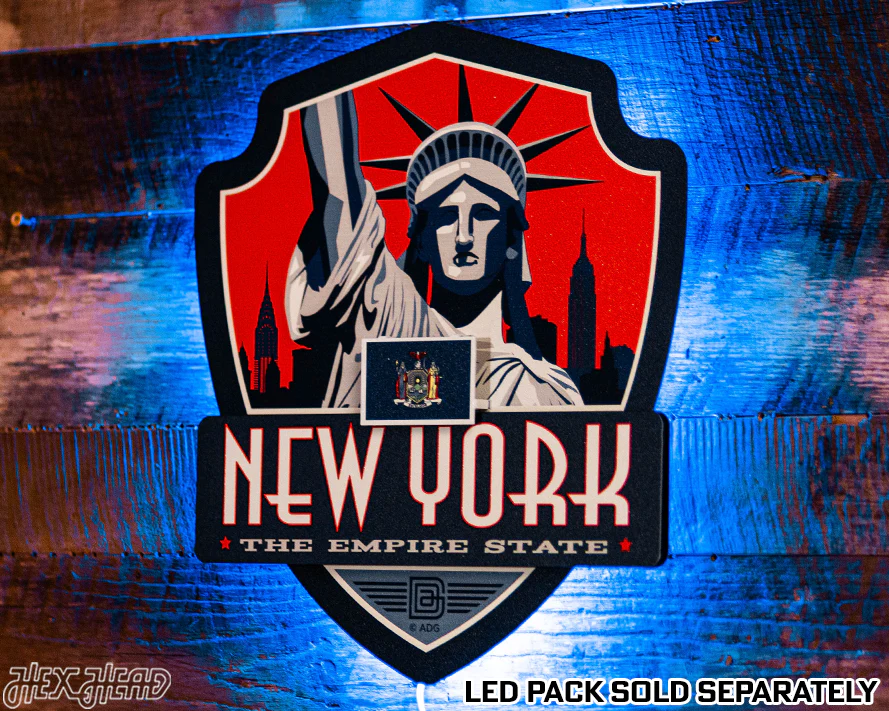 New York State Badge 3D Metal Wall Art - Image 3