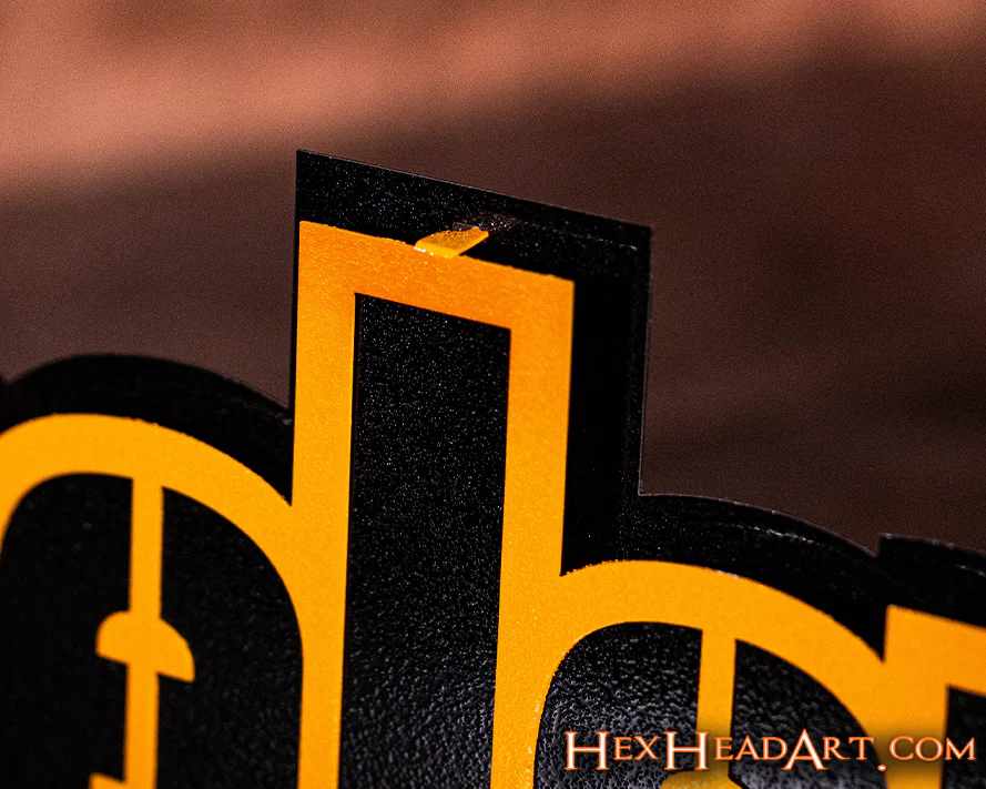 Pittsburgh Steelers Iconic "Steelers" 3D Vintage Metal Wall Art - Image 5