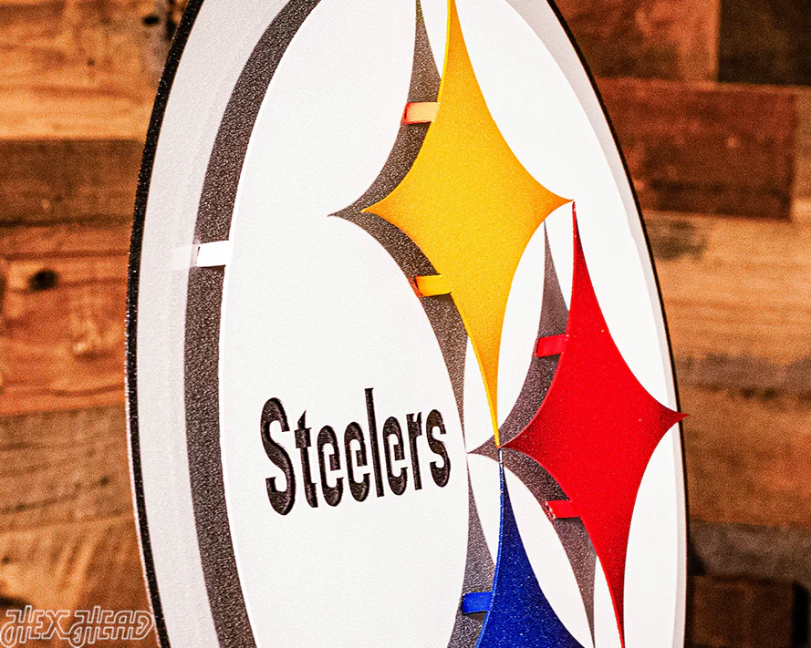 Pittsburgh Steelers "Steelmark" 3D Vintage Metal Wall Art - Image 10
