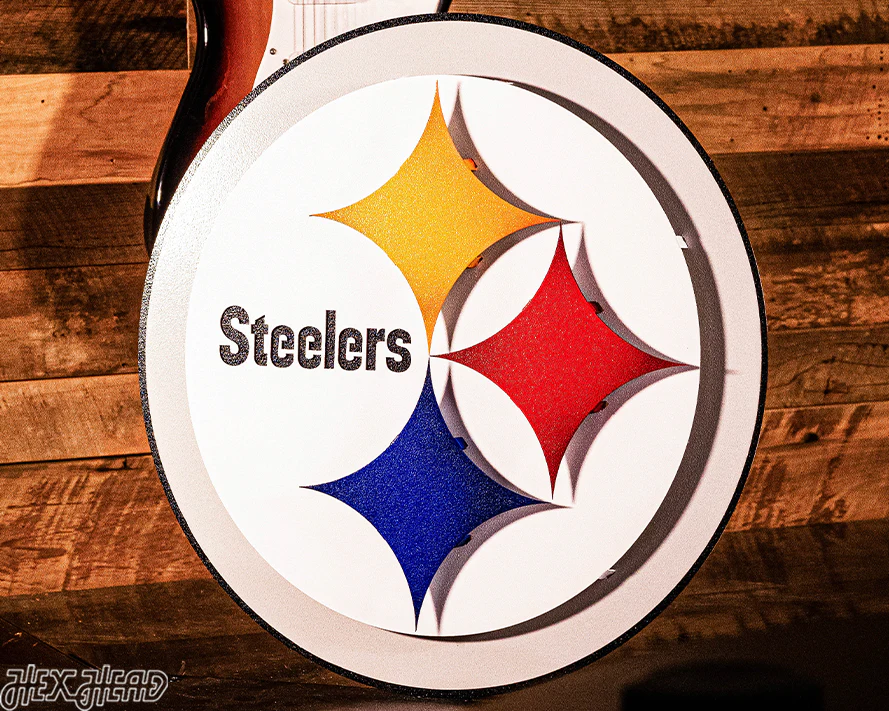 Pittsburgh Steelers "Steelmark" 3D Vintage Metal Wall Art - Image 4