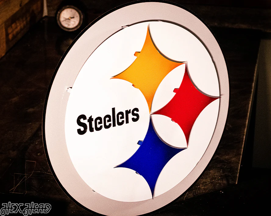 Pittsburgh Steelers "Steelmark" 3D Vintage Metal Wall Art - Image 6