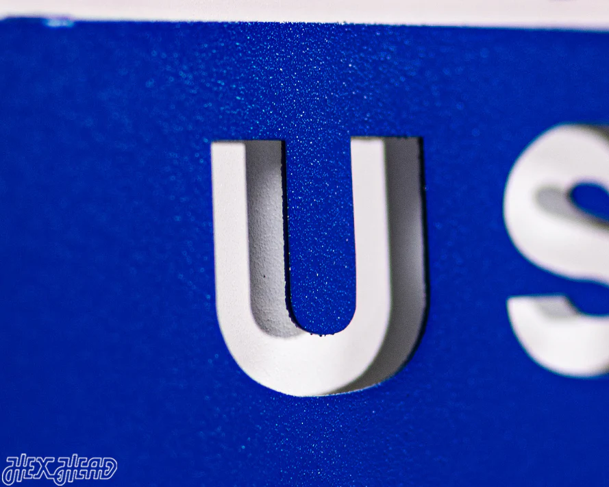 Route 66 Vintage Red White and Blue 3D Metal Wall Art - Image 14