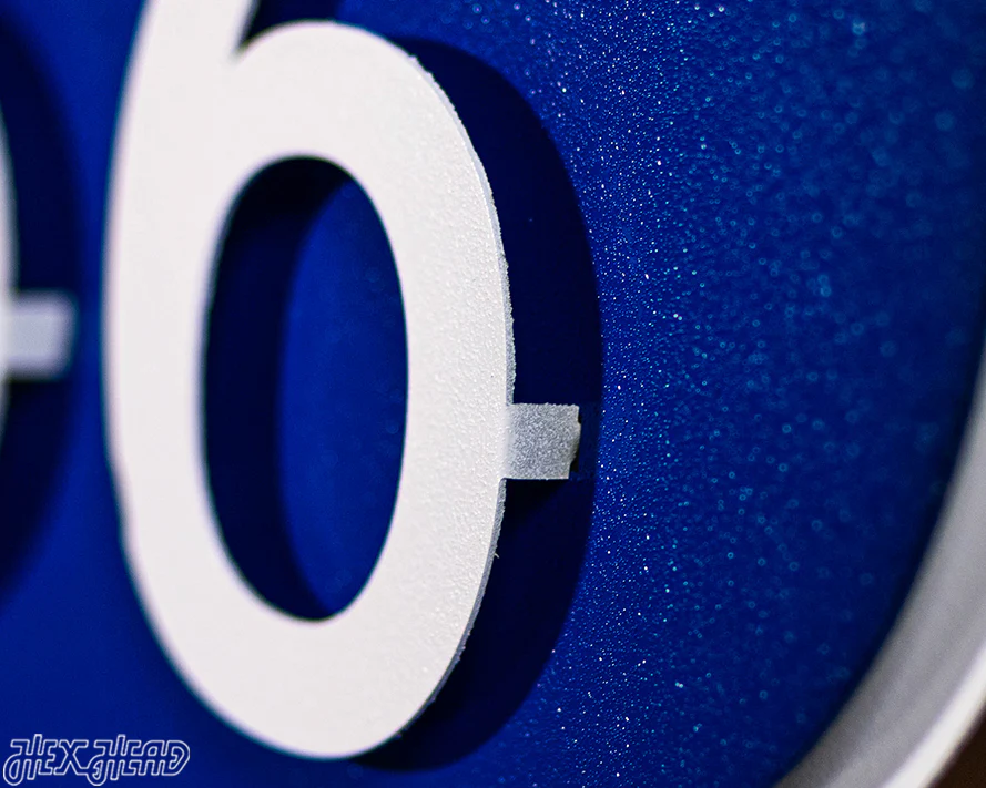 Route 66 Vintage Red White and Blue 3D Metal Wall Art - Image 8