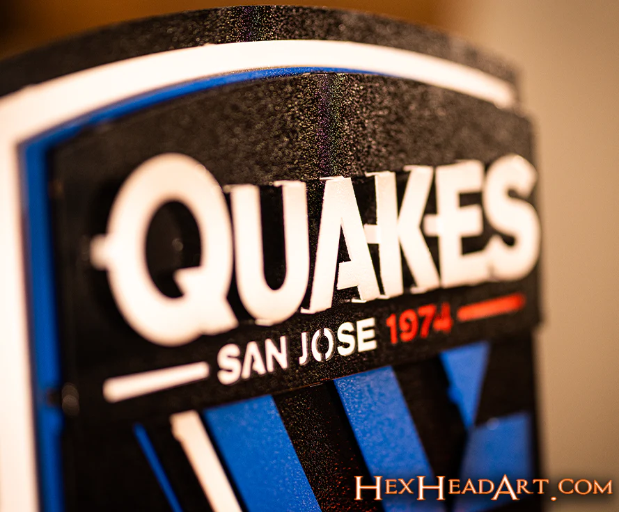 CLOSE OUT - San Jose Earthquakes "Quakes" 3D Vintage Metal Wall Art - Image 5