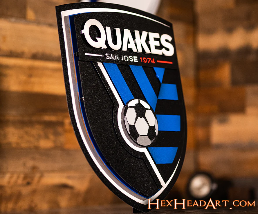 CLOSE OUT - San Jose Earthquakes "Quakes" 3D Vintage Metal Wall Art - Image 7