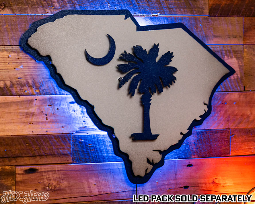South Carolina State Emblem 3D Vintage Metal Wall Art - Image 3