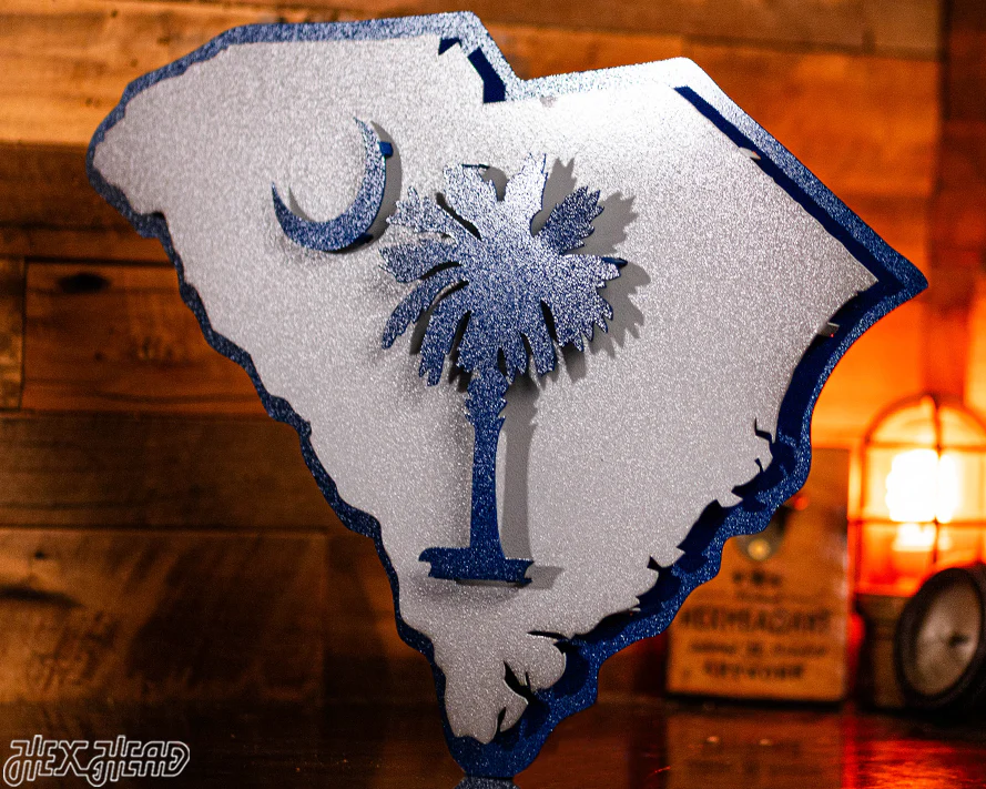 South Carolina State Emblem 3D Vintage Metal Wall Art - Image 4