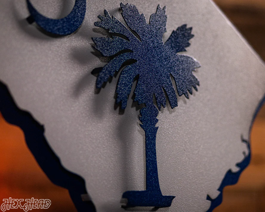 South Carolina State Emblem 3D Vintage Metal Wall Art - Image 5