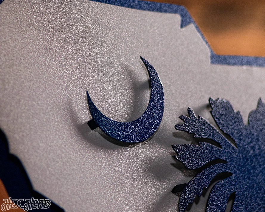 South Carolina State Emblem 3D Vintage Metal Wall Art - Image 8