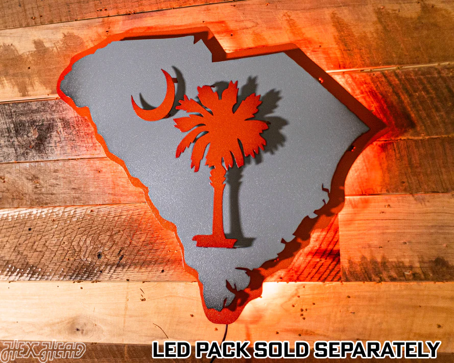 South Carolina State Emblem 3D Vintage Metal Wall Art - Image 3