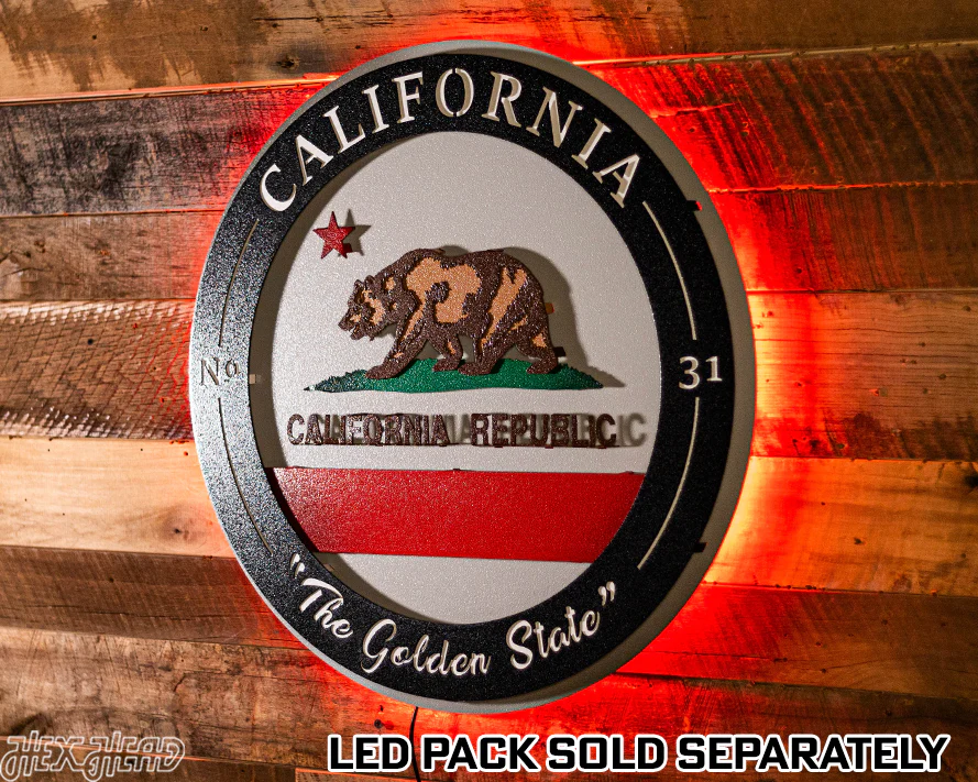 State of California Crest 3D Metal Wall Art - Image 3