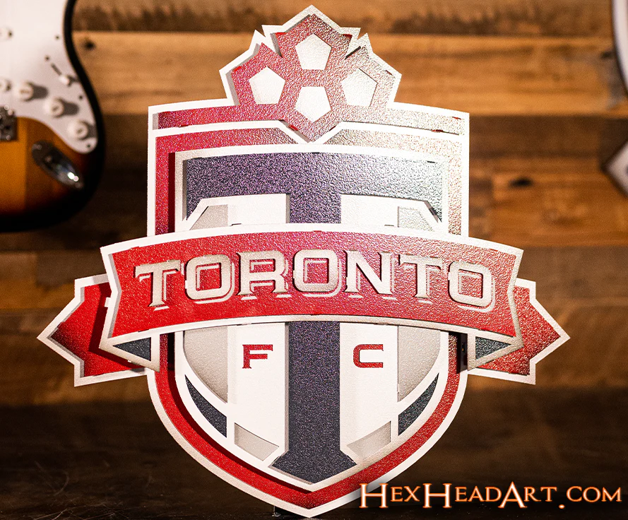 CLOSE OUT - Toronto FC 3D Vintage Metal Wall Art - Image 3