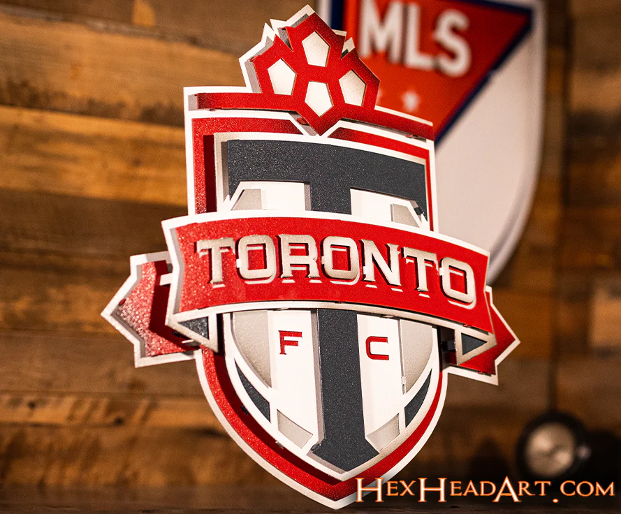 CLOSE OUT - Toronto FC 3D Vintage Metal Wall Art - Image 4