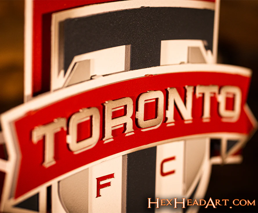 CLOSE OUT - Toronto FC 3D Vintage Metal Wall Art - Image 5