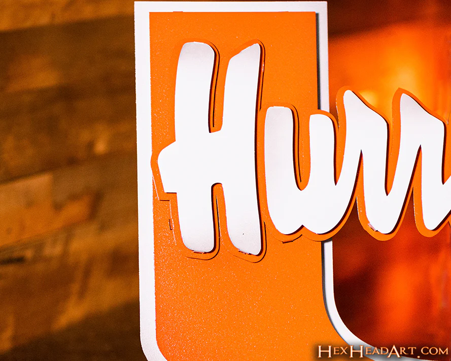 Miami "Hurricanes on U" 3D Vintage Metal Wall Art - Image 6