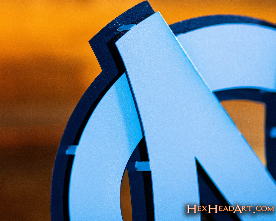 North Carolina Tar Heels "NC" 3D Vintage Metal Wall Art - Image 7