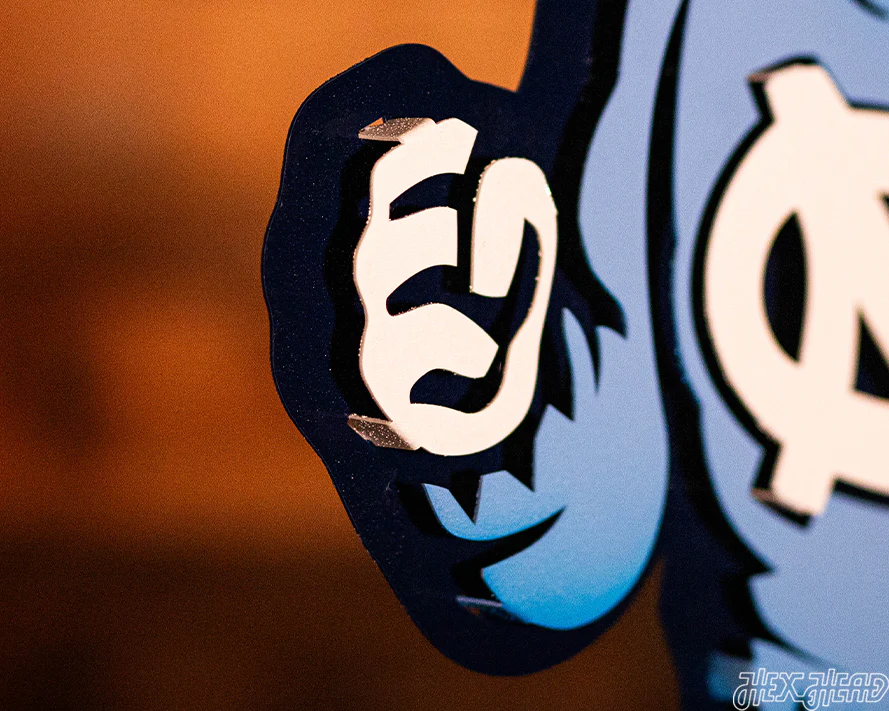 North Carolina Tar Heels "Rameses" 3D Vintage Metal Wall Art - Image 13