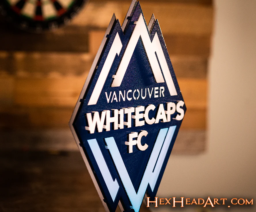 CLOSE OUT - Vancouver Whitecaps FC 3D Vintage Metal Wall Art - Image 4
