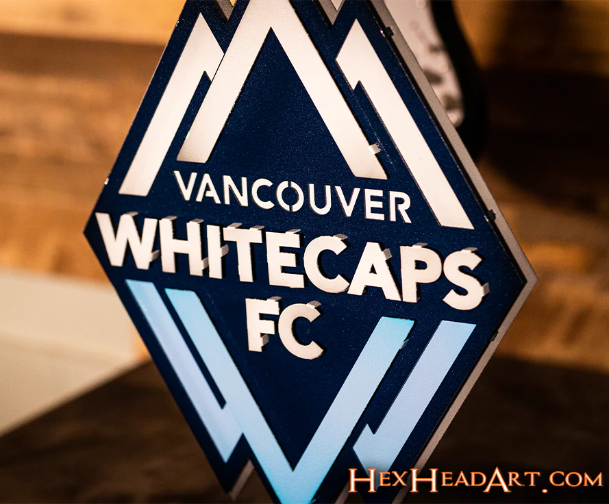 CLOSE OUT - Vancouver Whitecaps FC 3D Vintage Metal Wall Art - Image 5