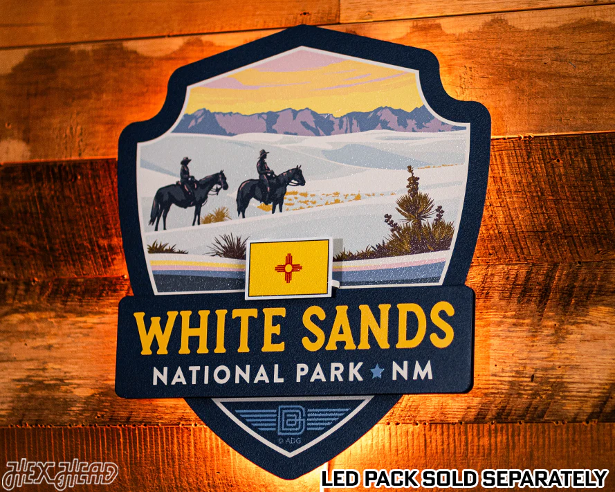 White Sands National Park Badge 3D Metal Wall Art - Image 3