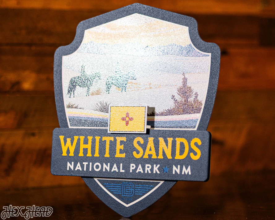 White Sands National Park Badge 3D Metal Wall Art - Image 4