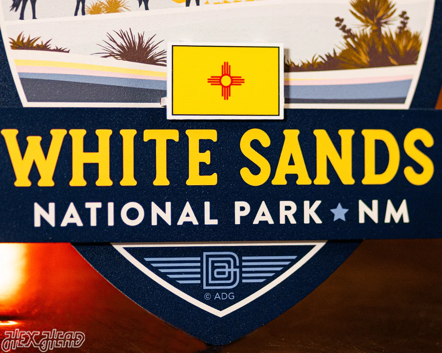 White Sands National Park Badge 3D Metal Wall Art - Image 6