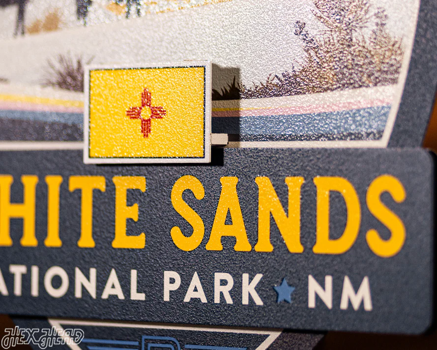 White Sands National Park Badge 3D Metal Wall Art - Image 7
